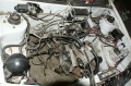 Gutted engine compartment